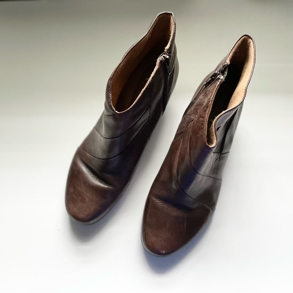 EARTH SPIRIT Classic Flora Leather Cognac Boots Booties Size 11 - Picture 8 of 8